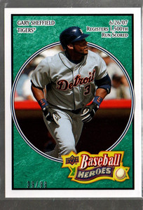 2008 Upper Deck Heroes Sea Green #63 Gary Sheffield /99