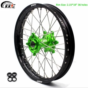 Llanta trasera KKE 19" MX apta para Kawasaki KX250F 2006-2021 KX450F KX125 KX250 verde - Imagen 1 de 11