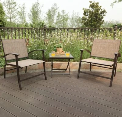 3tlg. Bistroset Tisch Stühle Balkonmöbel Balkonset Klappbar Gartenmöbel - Bild 1 von 4