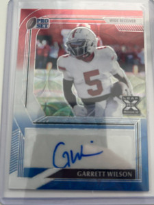 GARRETT WILSON 2022 Leaf Pro Set Metal Football RWB AUTO Autograph 1/1
