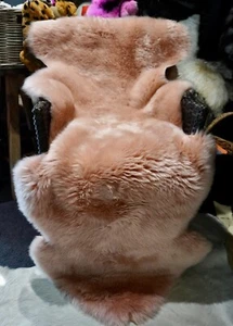Super Thick & Soft A Double Length Gentle Apricot Pink Australian Sheepskin Rug - Picture 1 of 7