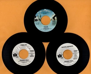 3-Frankie Valli Promo 45 RPM Vinyl Records(Second Thoughts-I Need You-Rainstorm) - Picture 1 of 7