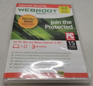 NEW Webroot Secure Anywhere Internet Security Install CD with license - Picture 1 of 3