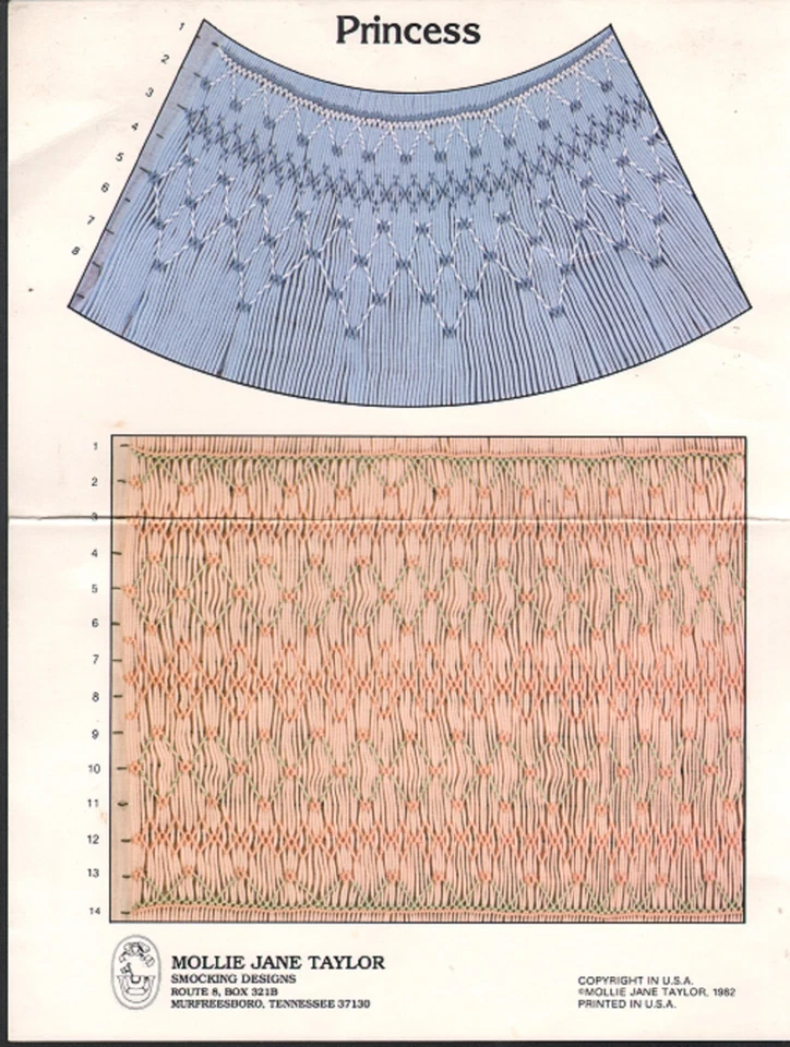 PRINCESS, Mollie Jane Taylor Smocking Plate 1982 - Image 1 of 1