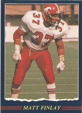 1989 JOGO CFL MATT FINLAY CALGARY STAMPEDERS #154 (EASTERN MICHIGAN)