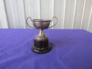 Trophy - Silver Plated Midget Cup Engraved 1947 S.A.C. Bakelite Base Vintage - Bild 1 von 8