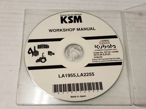 Kubota Service Workshop Manual CD Disc - LA1955 LA2255 Tractor NOS - Picture 1 of 3