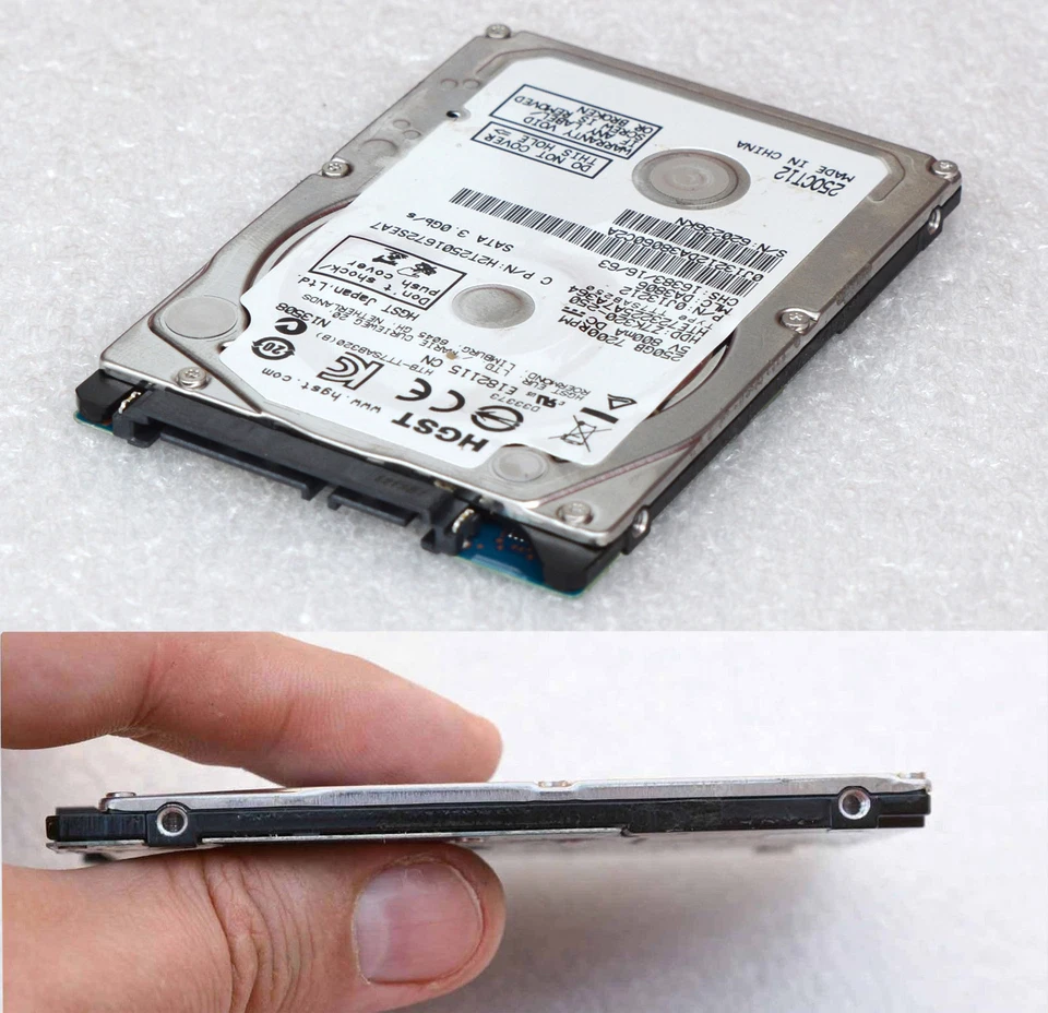 250GB 2.5" 6.35cm 7mm Very Thin SATA Hard Drive HGST Travelstar Z7K320-250 O578 - Image 1 of 1
