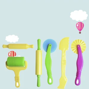 6pcs Craft Dough Tools Play Set Playdough Modelling Clay Mold Kids Toy - Picture 1 of 7