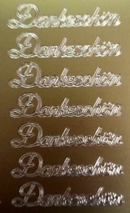 Stickerbogen  Dankeschön  28 mal   Sticker  gold   günstig   Neu - Bild 1 von 2