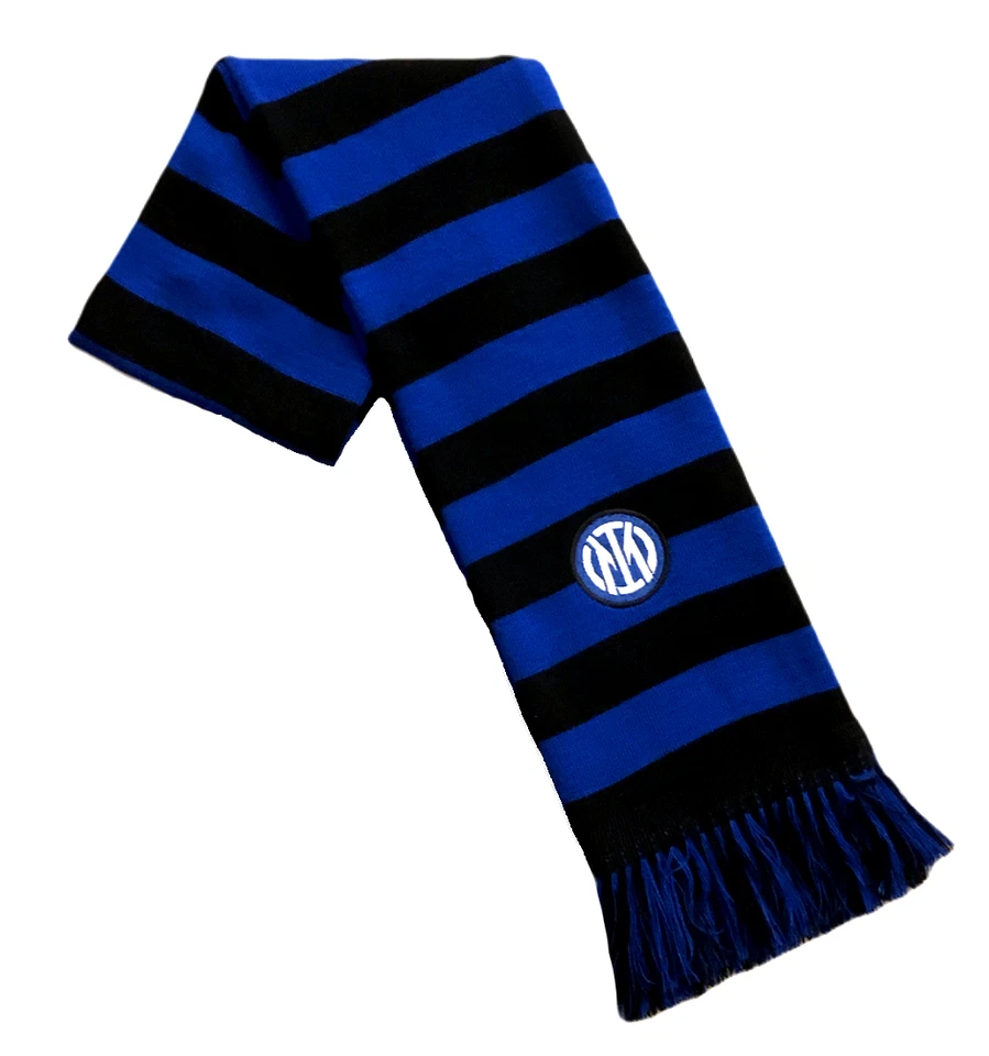 SCIARPA INTER UFFICIALE LOGO NUOVO in ACRILICO NERAZZURRA TUBOLARE RICAMATA 012 - Immagine 1 di 1