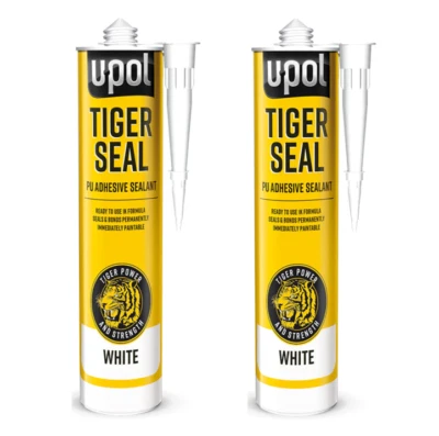 2 x Upol Tiger Seal White 310ml Polyurethane Adhesive Sealant TIG/NB New U-POL