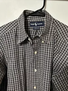 Ralph Lauren Yarmouth Button Down Herren M 15 32/33 Fensterscheibe kariert Langarm - Bild 1 von 7