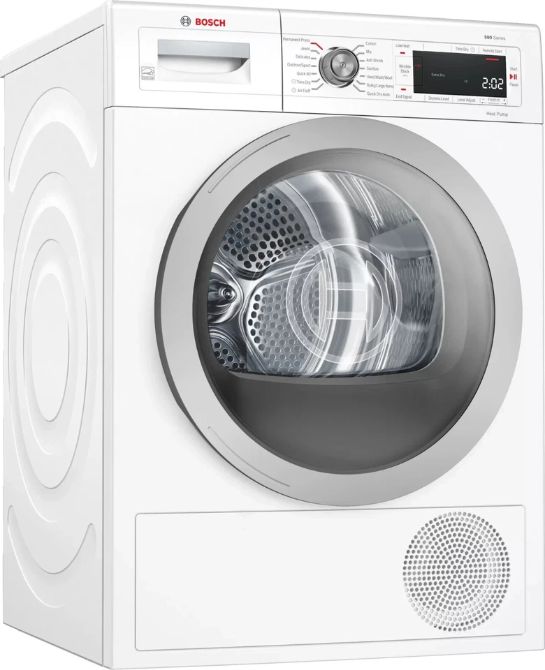 Bosch WTW87NH1UC 500 Series 24" Smart Ventless Condensing Electric Dryer, White - Image 1 of 4