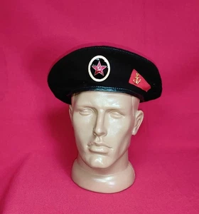 1986 Russian Soviet Naval Infantry Marine Sergeant Uniform Beret Cap Sz 57 - Picture 1 of 6