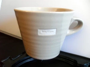 TAZA DE CERÁMICA BROSTE COPENHAGEN HORA DEL TÉ ESTRIADA MARRÓN PÁLIDO BEIGE M8 - Imagen 1 de 5