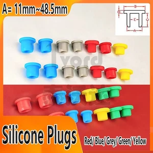 Round Silicone Rubber Seal Hole Plugs Blanking End Caps Seal Bung Various colors - Picture 1 of 20