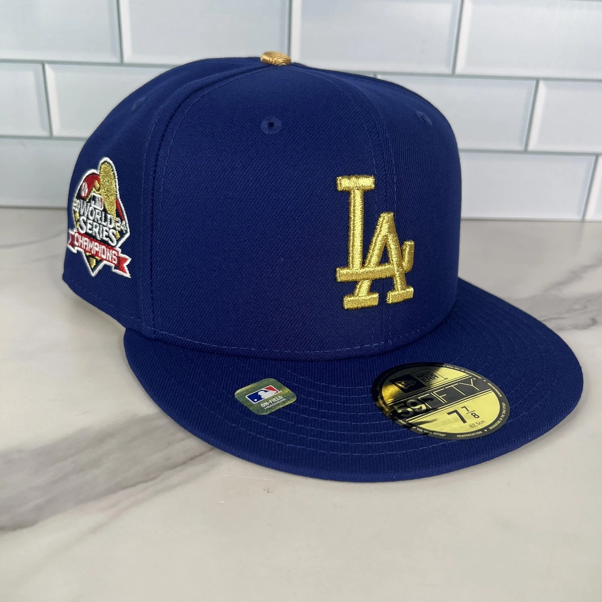 ウェア Newera 7 7/8 Los Angeles Dodgers New Era 59Fifty Fitted Cap - World Series Gold LA Dodgers