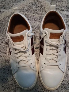 Bally White Helvio Leder Schuhe Turnschuhe Sneaker Herren US 11D EU 10E - Bild 1 von 13