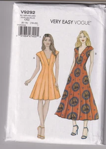 9292 VOGUE Very Easy - Princess Seam DRESS - Sz 6-22  B 30.5-44" - Picture 1 of 2