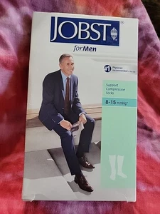NIB Jobst For Men Compression Knee Socks 8-15mm Hg X-Large White - Picture 1 of 9