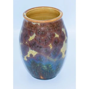 Signed Arts & Crafts Revival Crystalline Glaze Studio Pottery / Porcelain Vase - Picture 1 of 9