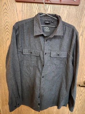 Snap On Tools 衬衫男式 XL 灰色法兰绒纽扣 Burnside 工装 — 第 1/4 张图片