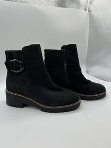 BOTAS RUBIAS DANIKA NEGRAS NOBUCK 11M IMPERMEABLES AL TOBILLO CREMALLERA SUELA VANGUARDISTA INFORMAL - Imagen 1 de 7