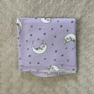 Trend Lab Unicorn Sleeping Moon Baby Recieving Blanket Purple White Flannel - Picture 1 of 7