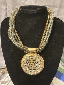Chicos 5 Strands Of Beads- Asian Inspired Necklace - Picture 1 of 5
