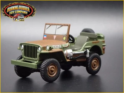 Modello Auto Diecast In Scala 1:64 WWII WILLYS MB JEEP 1ª Brigata Tank Canadese - Immagine 1 di 4