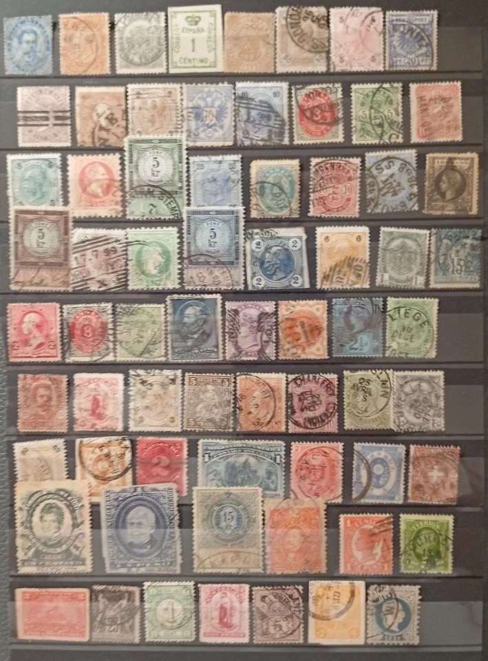 collection timbres anciens avant 1900 tous pays different grosse cote alt old kw - Photo 1/1