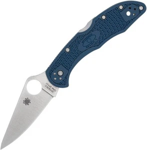 NEW Spyderco Delica 4 Lockback Cobalt. CPM SPY27 Folding Knives - Picture 1 of 2