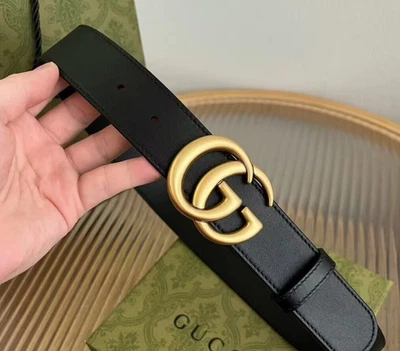GUCCI GG Marmont Women's Thin Leather Belt Black with Original Box size100 - Image 1 of 3