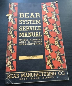 Vintage Bear System Service Manual 1933 Rock Island Illinois - Picture 1 of 20