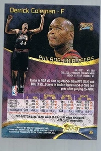 1997/98 Topps Stadium Club Members Only Derrick Coleman #36 76ers - Picture 1 of 1