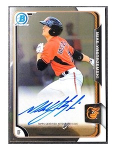 2015 Bowman Chrome Mike Yastrzemski Auto RC Autograph Signed Draft Giants Yaz
