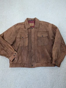 Levis giacca pelle uomo grande marrone bomber volo cappotto camionista LVC vintage anni 80 - Foto 1 di 21