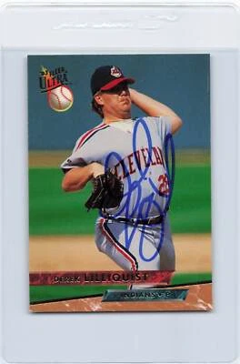 1993 Fleer Ultra #187 Derek Lilliquist Indians Signed Auto *H9939 - Image 1 of 2
