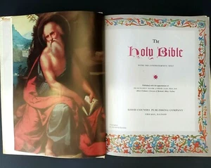 Rare Edition 1965 Holy Bible Catholic Life Gilded Leather Cover Confraternity - Picture 1 of 12