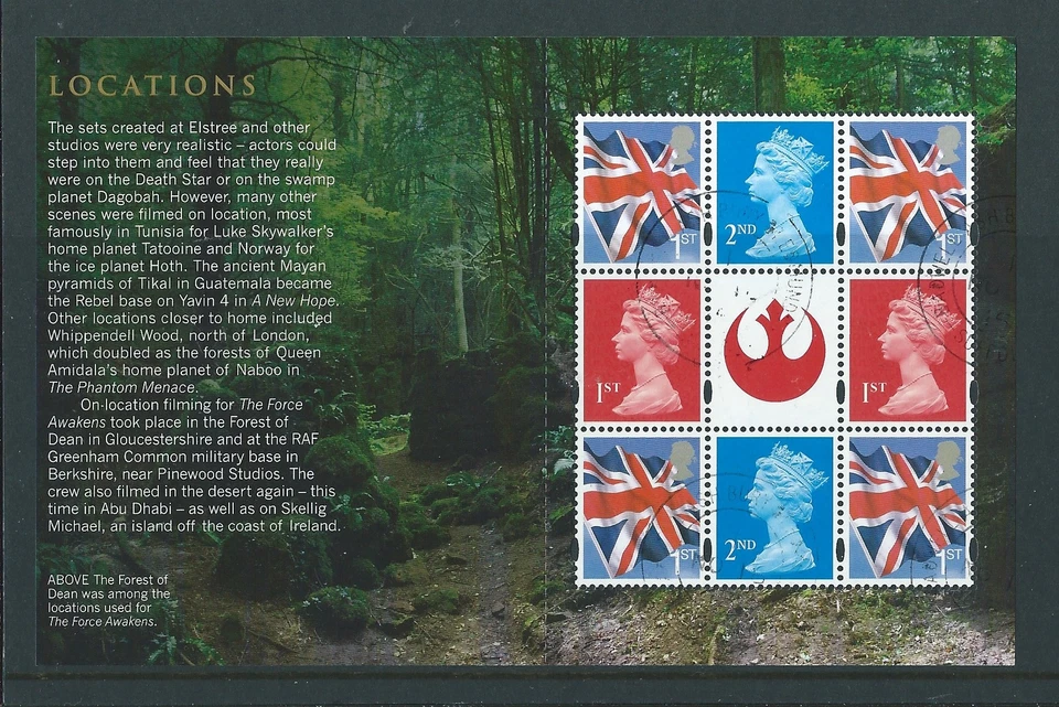 GREAT BRITAIN 2015 STAR WARS DEFINITIVE PANE EX. PRESTIGE BOOK FINE USED - Image 1 of 1