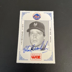 PHIL MANKOWSKI SIGNIERT SELTEN 1991 NEW YORK METS WIZ SGA BASEBALL KARTE AUTOGRAMM - Bild 1 von 2