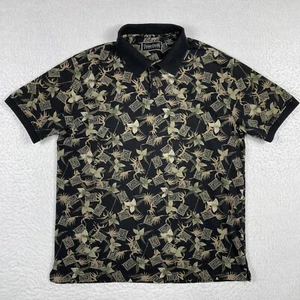 Ocean Pacific Polo Shirt Mens Large Floral Vintage Travel Vacation Workwear Job - Picture 1 of 8