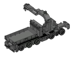 1/87 LKW Für Herpa 5 achs Schwerlast Fahrgestell Ladekran Schwerlastturm - Bild 1 von 2