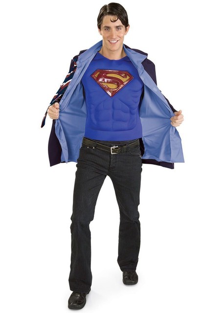 DFYM Superman Man of Steel 2 Cosplay Costume Clark Kent Jumpsuit Cloak  Halloween