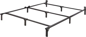 Metal Bed Frame, 9-Leg Base for Box Spring and Mattress, Queen, Tool-Free Easy A - Picture 1 of 12