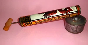 VERY RARE! GREEK TIN LITHO ANTI-MOSQUITO BUG SPRAYER PUMP GREECE 1950's - Picture 1 of 10