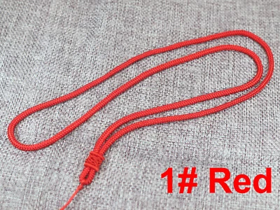 Collar de cuerda de amor de seda anudada de hilo chino rojo de 10 piezas para colgante de jade Foto 1 de 4