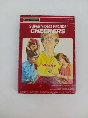 RARE Sears Tele-Games Super Video Arcade Checkers 75215 1979 Complete in Box CIB - Image 1 of 4