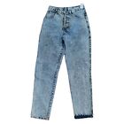 vintage palmetto acid wash Denim button jeans Retro 80s Mom Pants SZ 9 USA 